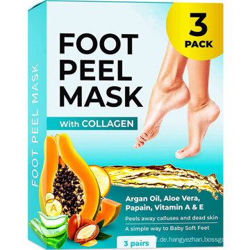 Beliebteste Hornhaut &amp; abgestorbene Haut Entferner Fuß Peeling Maske Baby Soft Peeling Fußmaske